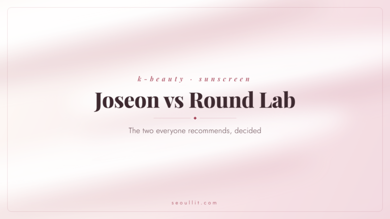 Beauty of Joseon vs Round Lab sunscreen compared on filters, finish, and skin type