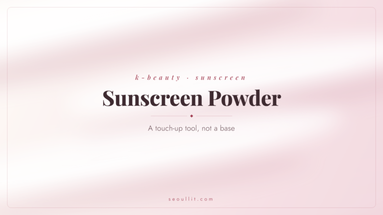 Sunscreen powder as a touch-up over makeup, not a replacement for your base layer
