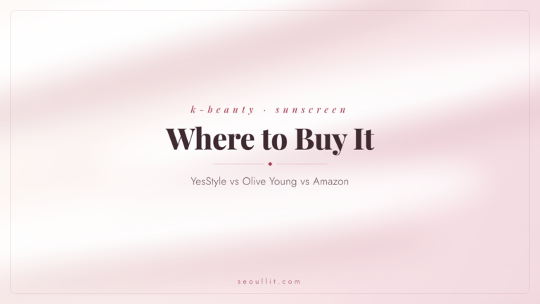Where to buy Korean sunscreen compared: YesStyle, Olive Young Global, and Amazon