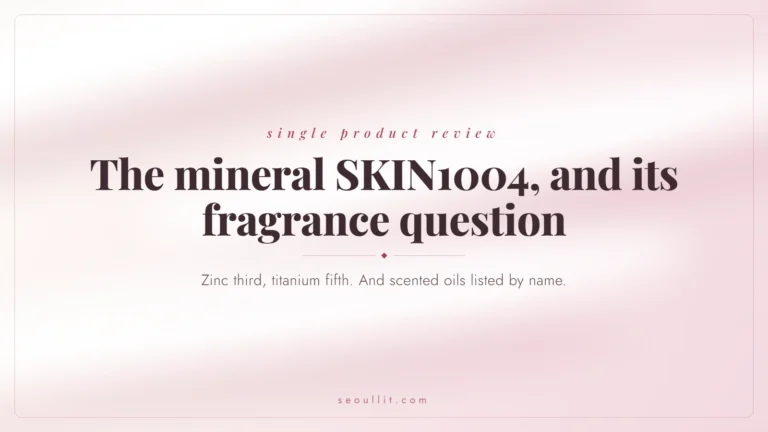 SKIN1004 Air-Fit sunscreen review: mineral filters and scented oils listed by name